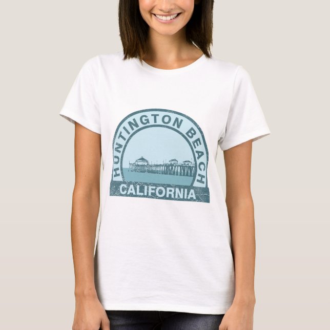 Huntington Beachpir Tee Shirt (Framsida)
