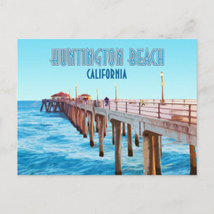 Huntington BeachpirKalifornien vintage Vykort