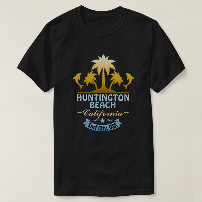 Huntington Beachsurfastad, CA Tee Shirt (Design framsida)