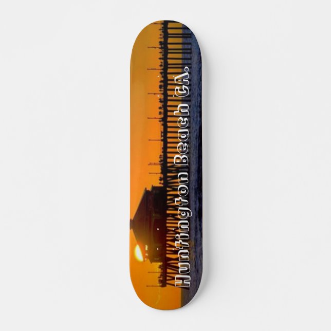 Huntington Beachsurfastad som åker skridskor!. - Skateboard Bräda 20 Cm (Framsida)
