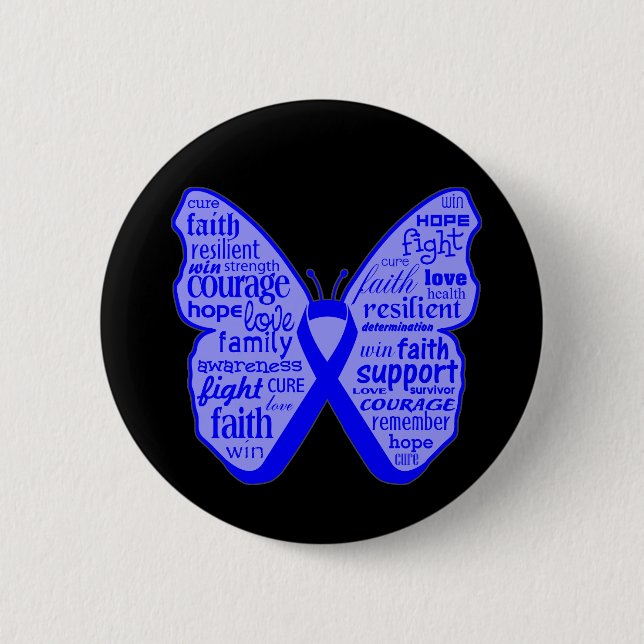 Huntington Disease Butterfly Ribbon Knapp (Framsida)