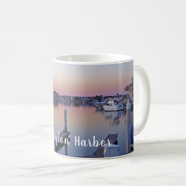Huntington Harbor Sunset Kaffemugg (Framsida höger)