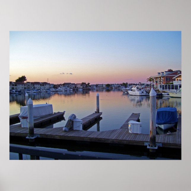 Huntington Harbour Sunset Poster (Framsidan)