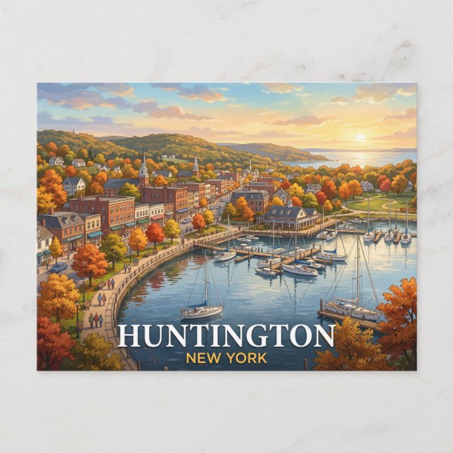 Huntington New York Resa Vykort (Framsida)