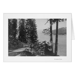 Huntington Sjö, California View från Road Hälsningskort