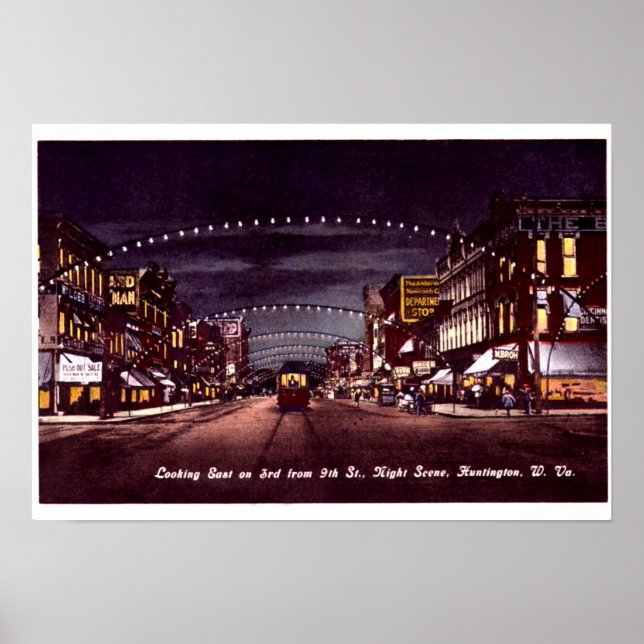 Huntington Väster Virginia Third and Nint Street Poster (Framsidan)