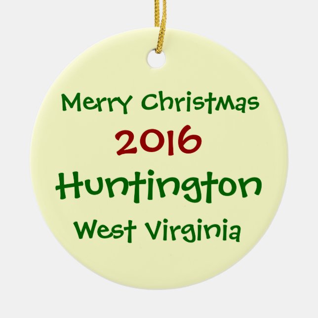 HUNTINGTON WEST VIRGINIA JULPRYDNAD 2016 JULGRANSPRYDNAD KERAMIK (Framsidan)