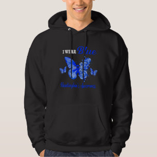 Huntingtons medvetande I Bära Blue Butterfly Hoodie