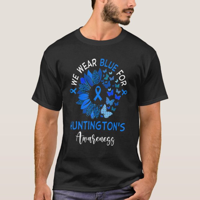 Huntingtons medvetandegörande Leopard Solros T Shirt (Framsida)