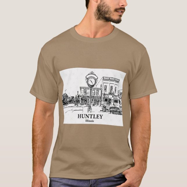 Huntley Illinois Oversized T Shirt (Framsida)