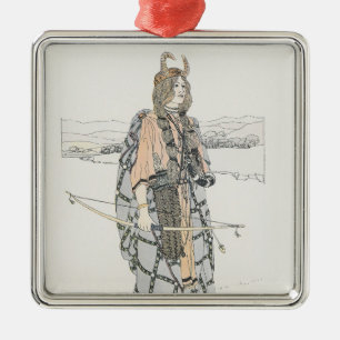 Huntressen (av Ann Macbeth) Julgransprydnad Metall