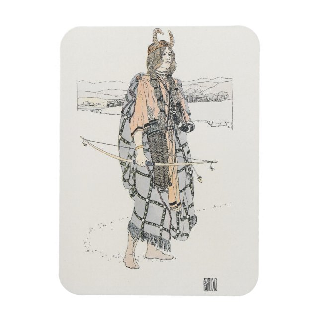 Huntressen (av Ann Macbeth) Magnet (Vertikal)