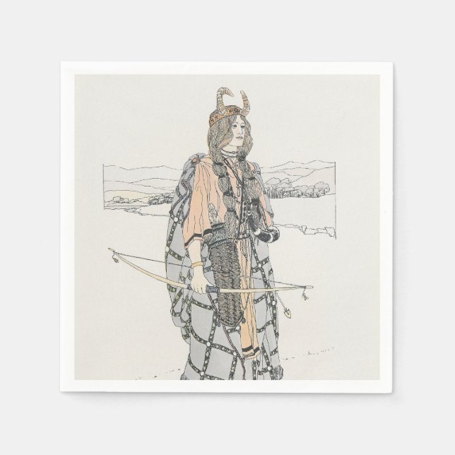 Huntressen (av Ann Macbeth) Pappersservett (Framsidan)