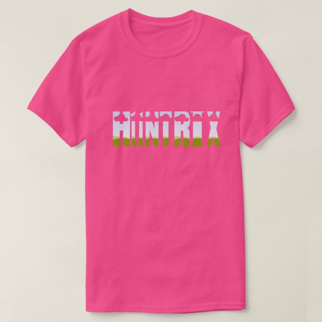 HUNTRIX Glitch Tech Neon T-Shirt – Futuristisk Cyb (Design framsida)