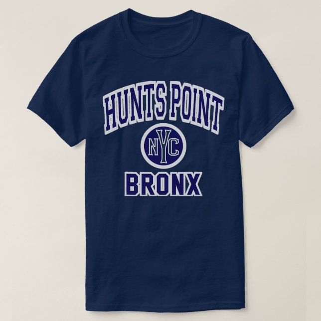 Hunts Point Bronx Nyc Varsity Stil 2 T Shirt (Design framsida)