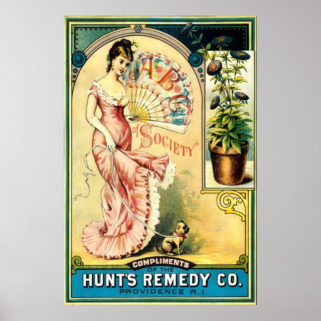 Hunt's Remedy Co. Efemera POSTER TRYCK A5 A2 (Framsidan)