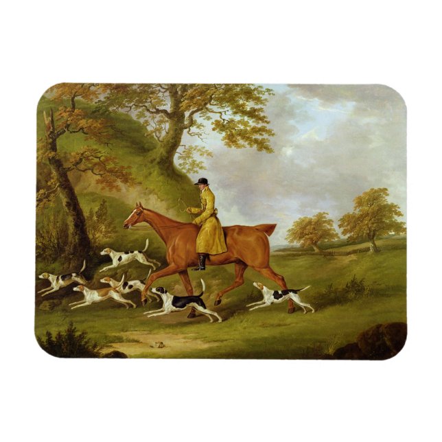 Huntsman and Hounds, 1809 (oil on canvas) Magnet (Horisontell)