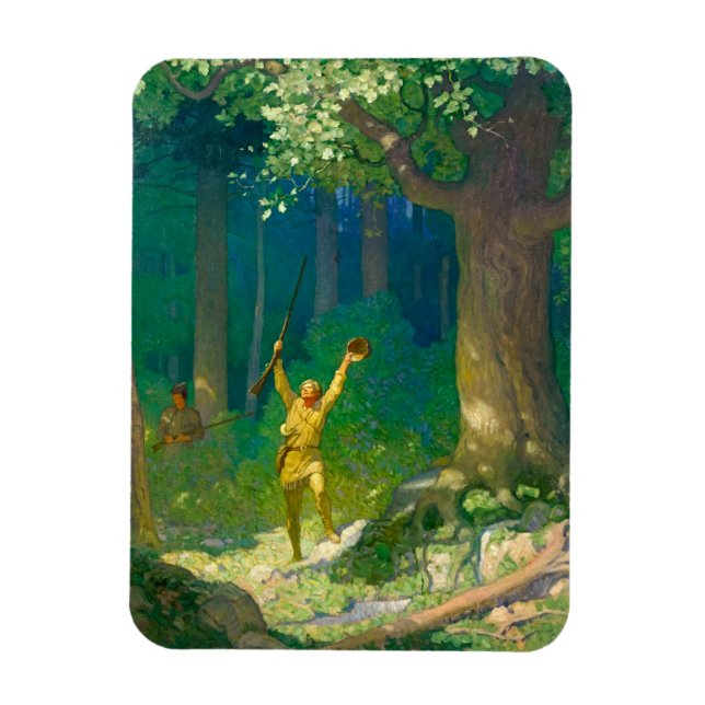 Huntsman av Newell Convers Wyeth Magnet (Vertikal)