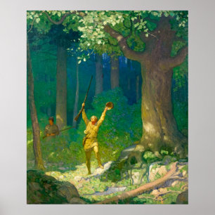 Huntsman av Newell Convers Wyeth Poster