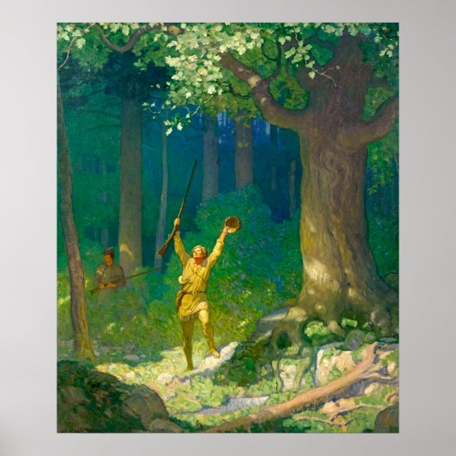 Huntsman av Newell Convers Wyeth Poster (Framsidan)