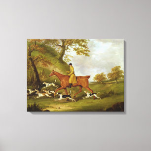 Huntsman och hundar, 1809 (olja på kanfas) canvastryck