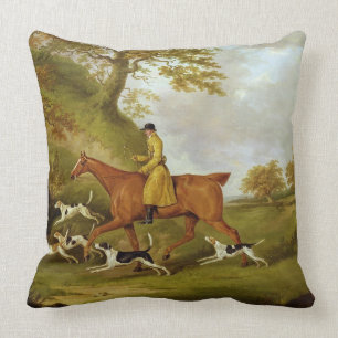 Huntsman och hundar, 1809 (olja på kanfas) kudde