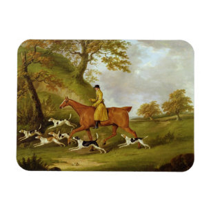 Huntsman och hundar, 1809 (olja på kanfas) magnet
