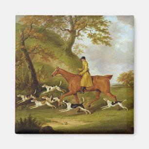 Huntsman och hundar, 1809 (olja på kanfas) magnet