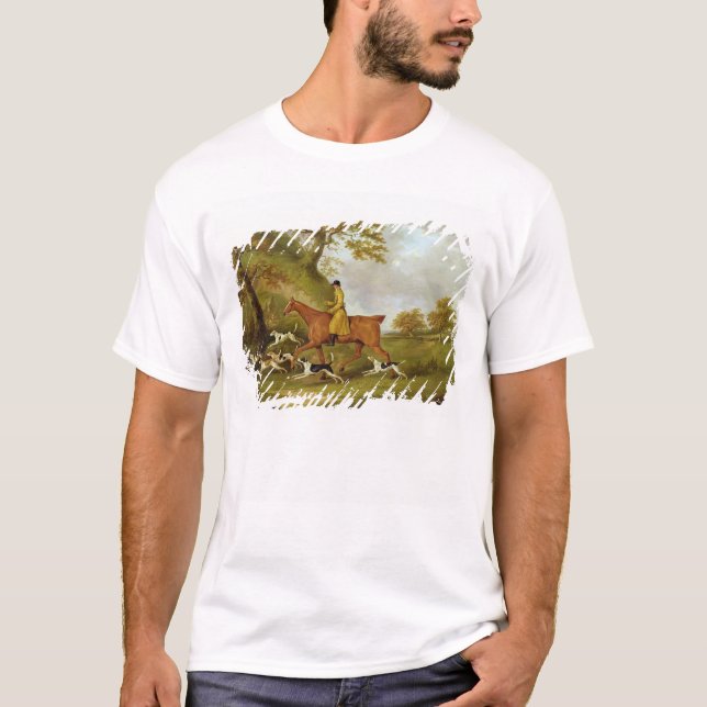 Huntsman och hundar, 1809 (olja på kanfas) tee shirt (Framsida)