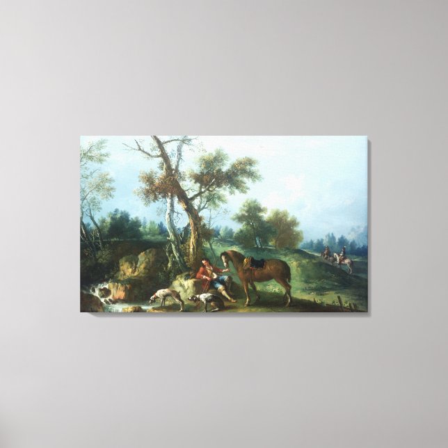 Huntsmans vila, 1700-talet canvastryck (Framsida)