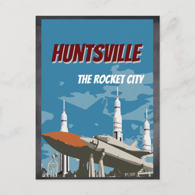 Huntsville, AL Alabama Rocket Postcard Vykort (Framsida)