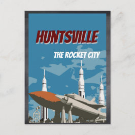 Huntsville, AL Alabama Rocket Postcard Vykort