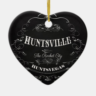 Huntsville Alabama - raketstaden Julgransprydnad Keramik