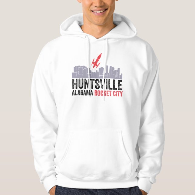 Huntsville Alabama Rocket City Hoodie (Framsida)