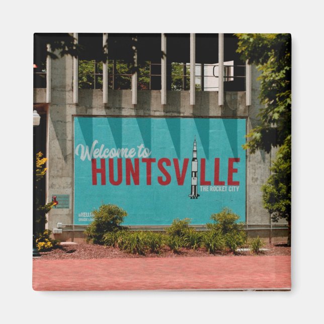 Huntsville Alabama Rocket City Magnet (Framsidan)