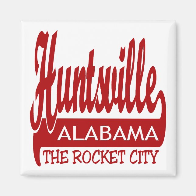 Huntsville, Alabama Rocket City Magnet (Framsidan)
