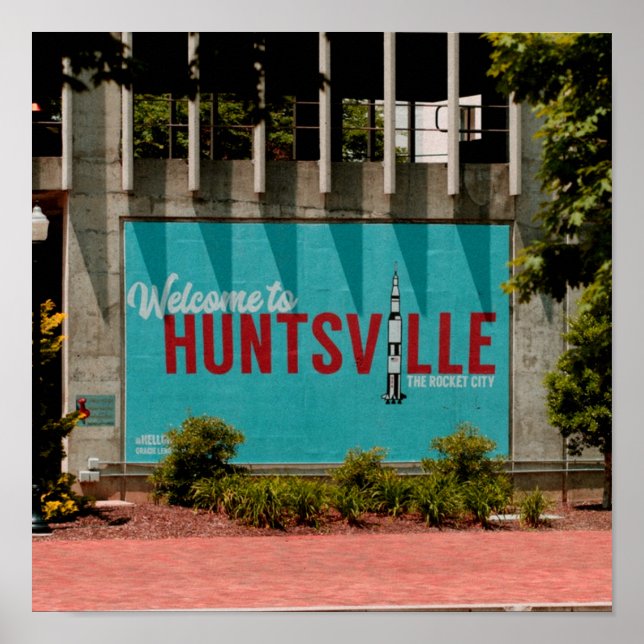 Huntsville Alabama Rocket City Poster (Framsidan)