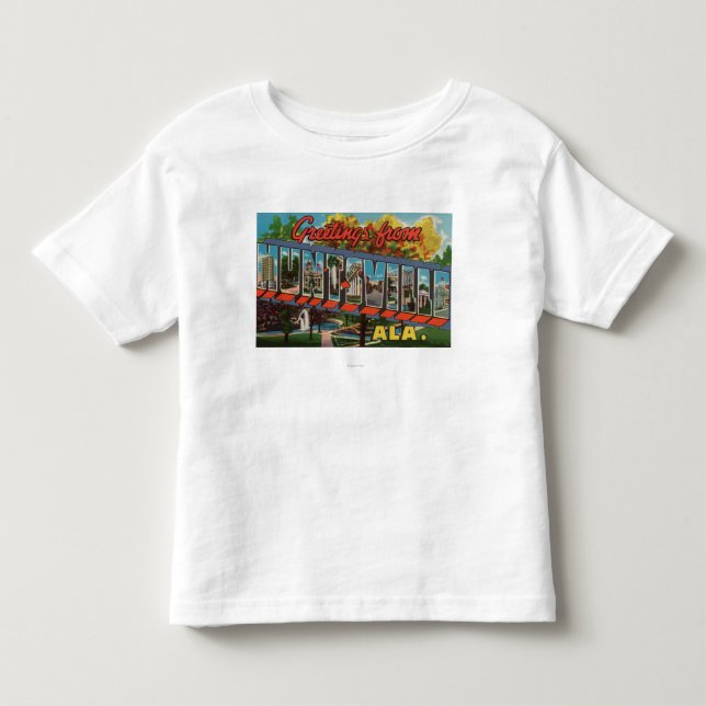 Huntsville Alabama - stora brevplatser T-shirt (Framsida)