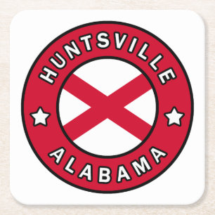 Huntsville Alabama Underlägg Papper Kvadrat