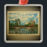 Huntsville Alabama Vintage resor Ornament<br><div class="desc">En coola vintage stil Huntsville prydnadsföremål med en underbar stadsvy komplett med skylin,  vatten och bron.</div>