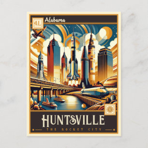 Huntsville, Alabama VINTAGE Vykort