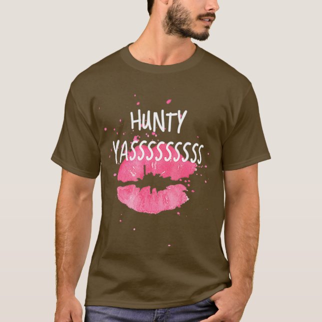 HUNTY dra drottning humor T Shirt (Framsida)