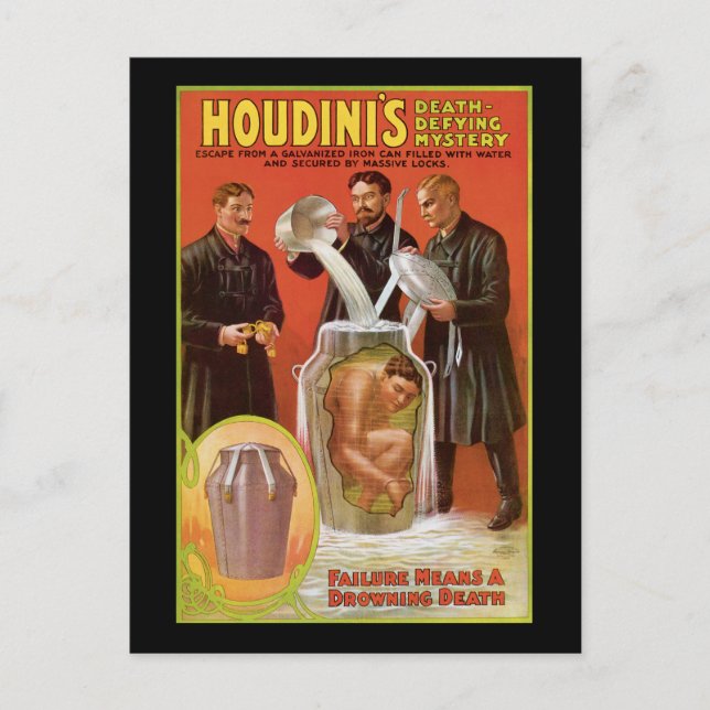 Huodinis Dödsdeuterande mysterium, Poster 1908 Vykort (Framsida)