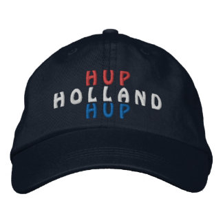 Hup Holland Hup Nederländerna Fotboll Orange Fan Broderad Keps