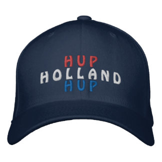 Hup Holland Hup Nederländerna Fotboll Orange Fan Broderad Keps
