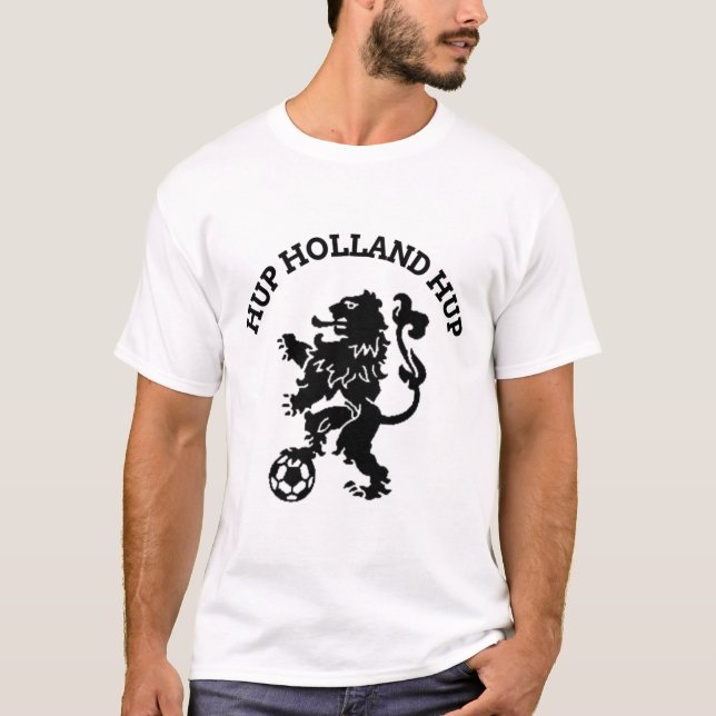 Hup Holland Hup Orange Fotboll Ll Resa  T Shirt (Framsida)