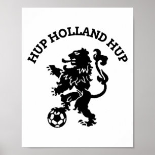 Hup Holland Hup Orange Fotboll Ll Resor Poster