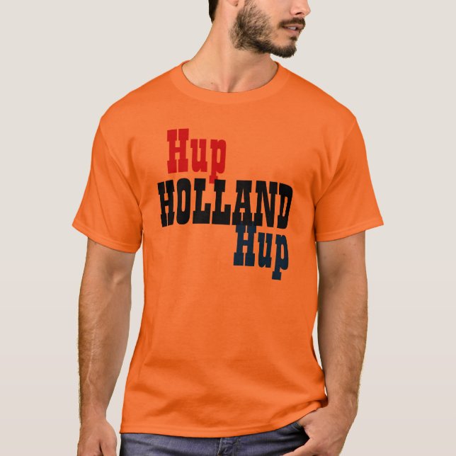 Hup Holland Hup orange T-tröja T Shirt (Framsida)