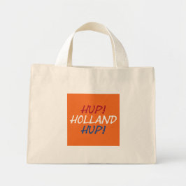 Hup Holland Hup övertäckt på NLD Flagga på eller u Mini Tygkasse