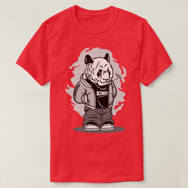 HUP SKUTT PANDA TECKNAD T SHIRT (Design framsida)